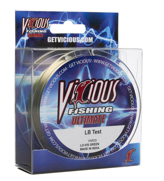 Vicious Ultimate Lo-Vis Green Mono - 8 Lb Test