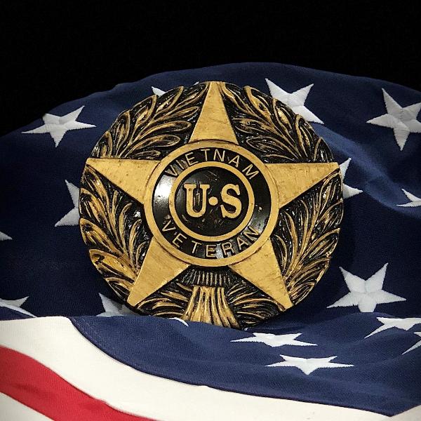 Vietnam Veteran Grave Marker & Flag Holder with Aluminum Ground Spike | Made in USA