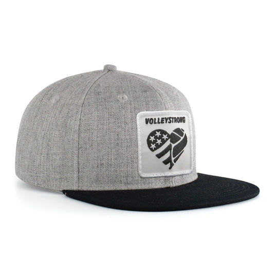 Volleystrong Classic Snapback Hat Light Heather/Black