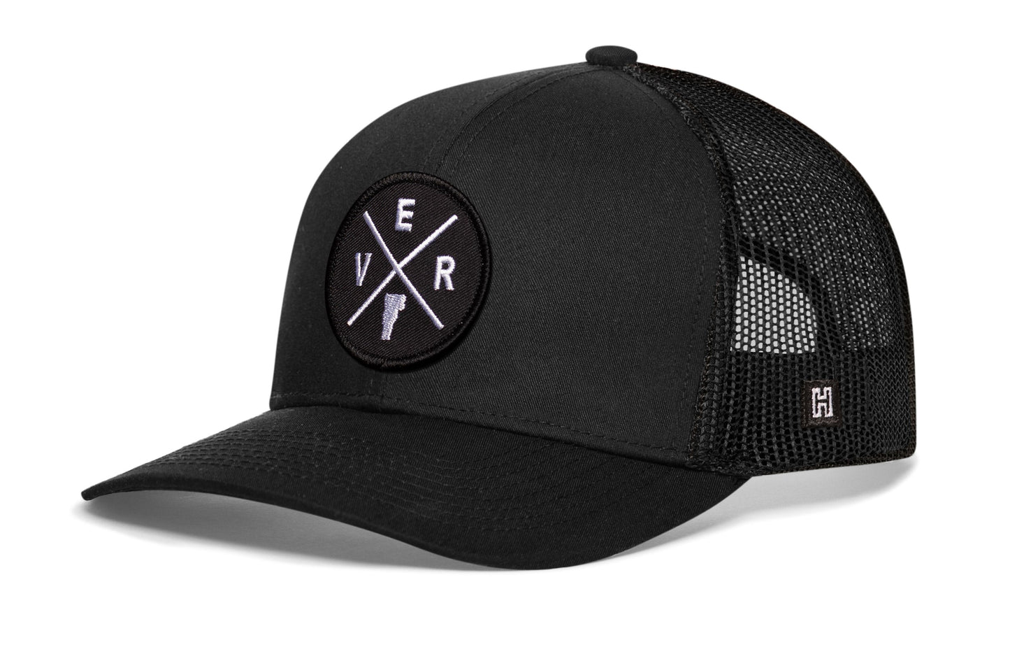 Vermont Trucker Hat  |  Black VER X Snapback