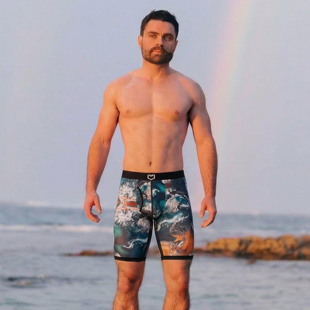 V Bamboo 8" Boxer Brief - Zen Pouch™ Duo