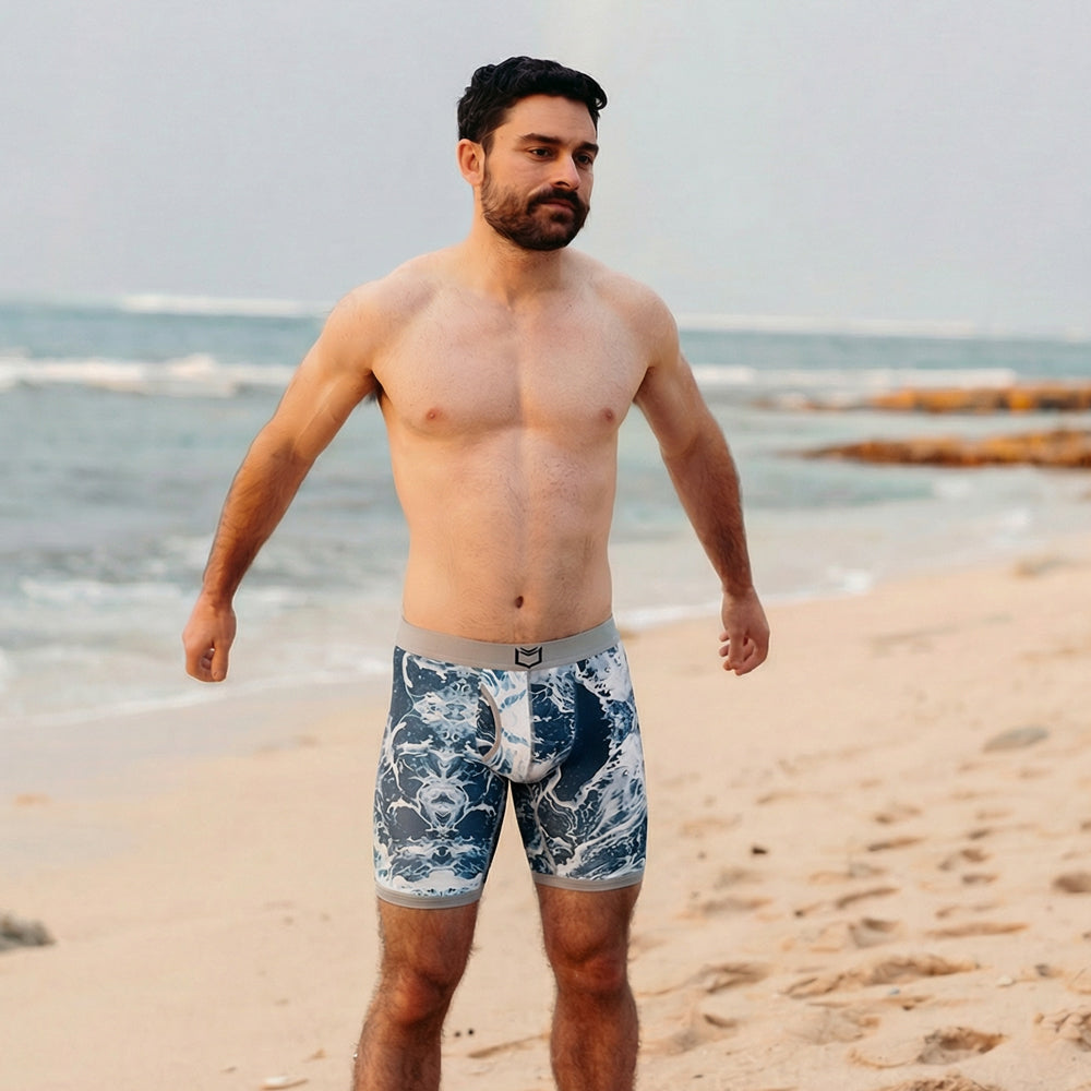 V Bamboo 8" Boxer Brief - Zen Pouch™ Duo