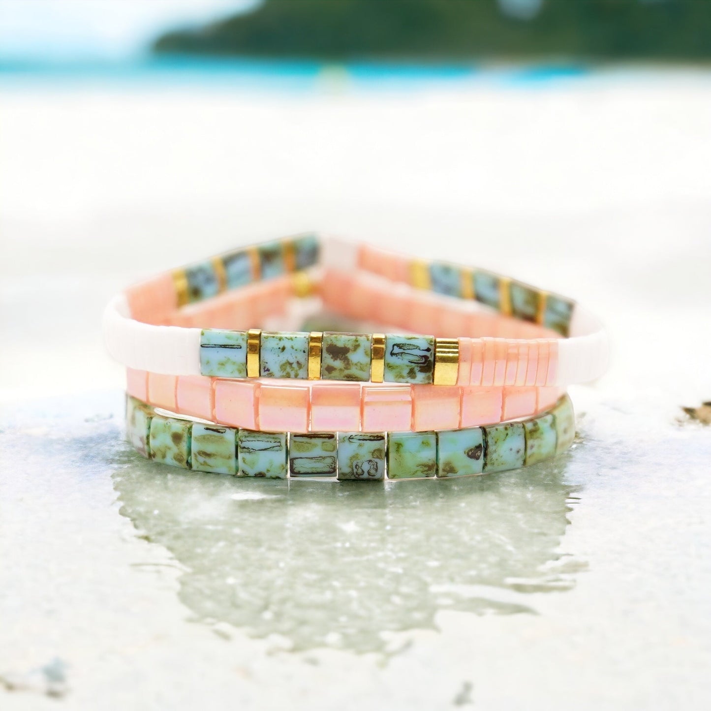 VACATION - Tila Bead Bracelets - Set of 3