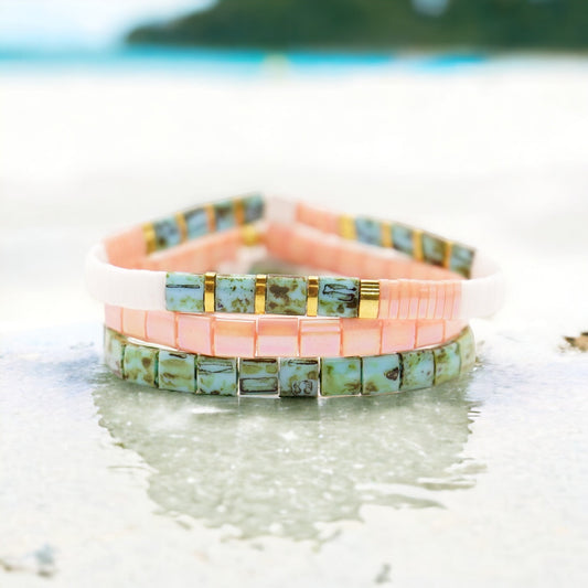 VACATION - Tila Bead Bracelets - Set of 3