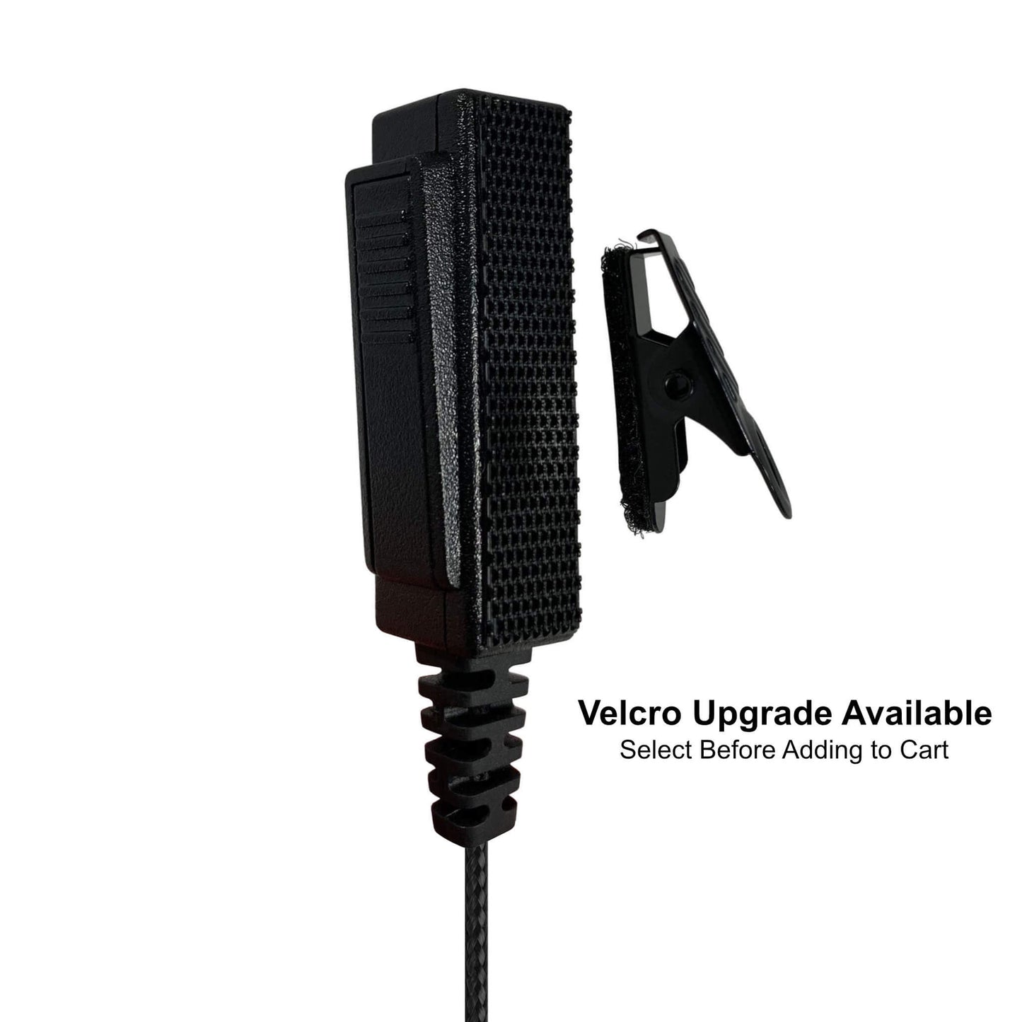 Braided Fiber Tactical Mic & Invisible Series Tubeless Earpiece Complete Kit w/ Quick Disconnect (Hirose) - Sonim XP5, XP5plus, XP5s, XP8, XP10, SoftBank