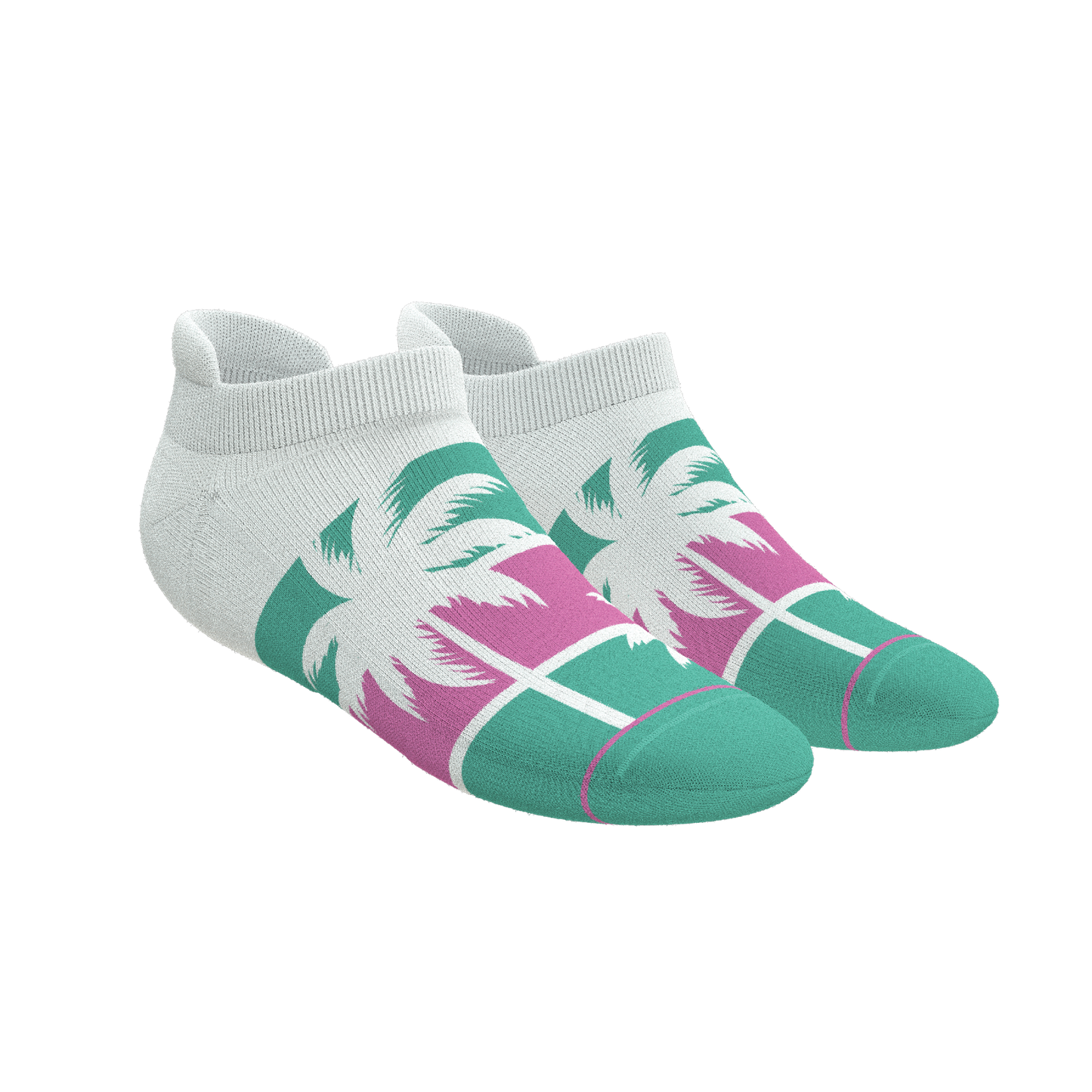 The Venice Beach | Palm Trees Heel Hammock™ Ankle Socks