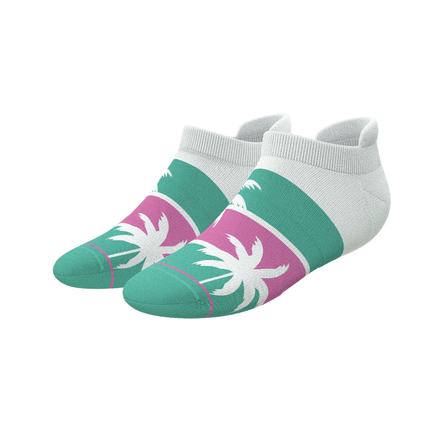 The Venice Beach | Palm Trees Heel Hammock™ Ankle Socks