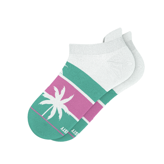 The Venice Beach | Palm Trees Heel Hammock™ Ankle Socks