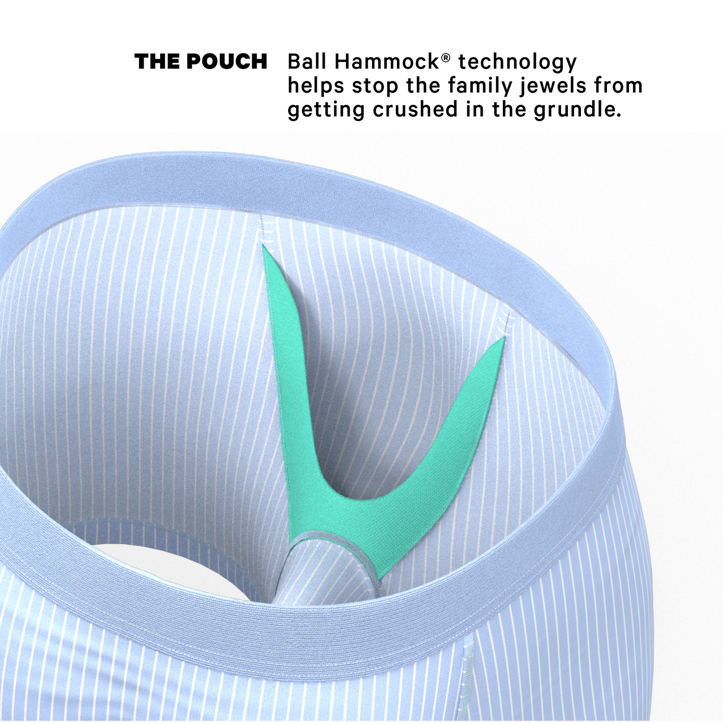 The Venus | Light Blue Stripe Ball Hammock® Pouch Underwear