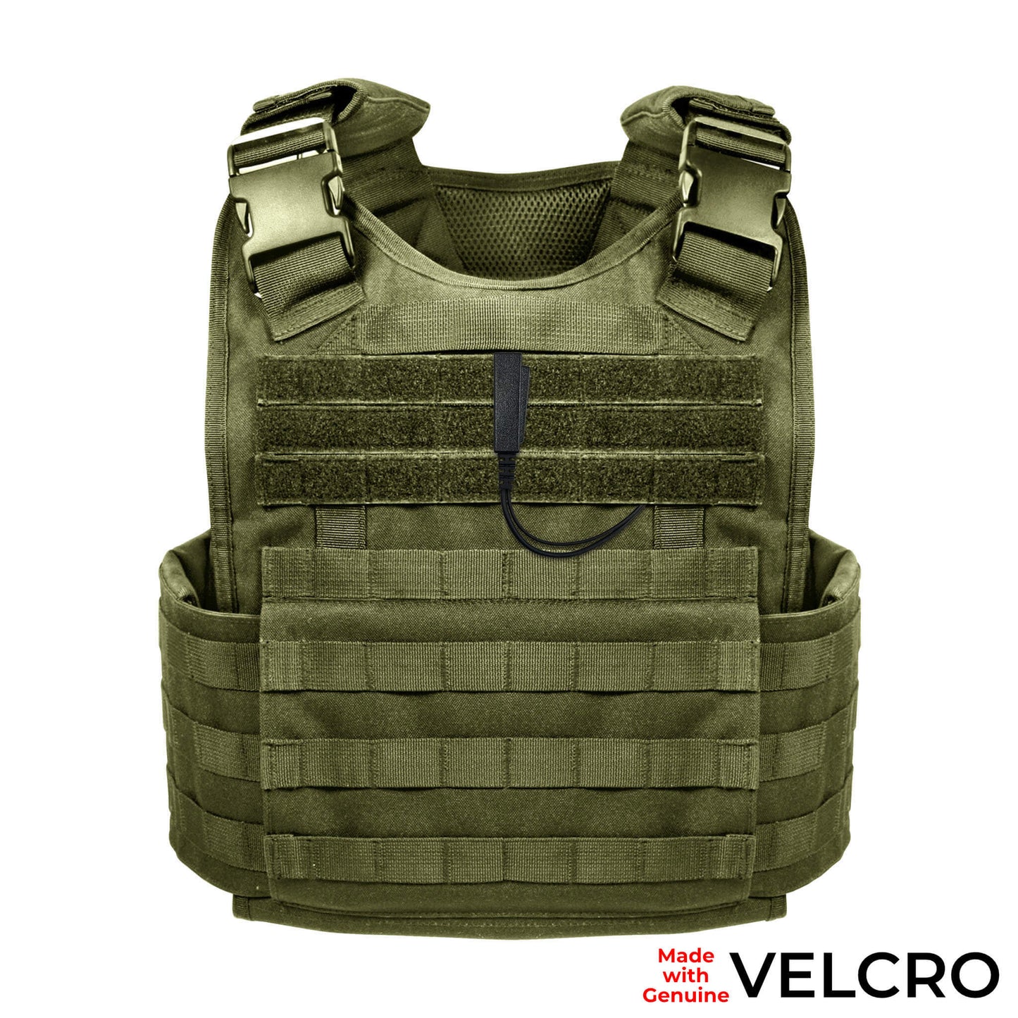 Velcro Tactical Mic & Earpiece Braided Fiber Kit w/ Quick Disconnect (Hirose) - Kenwood Multi-Pin TK & NX Series