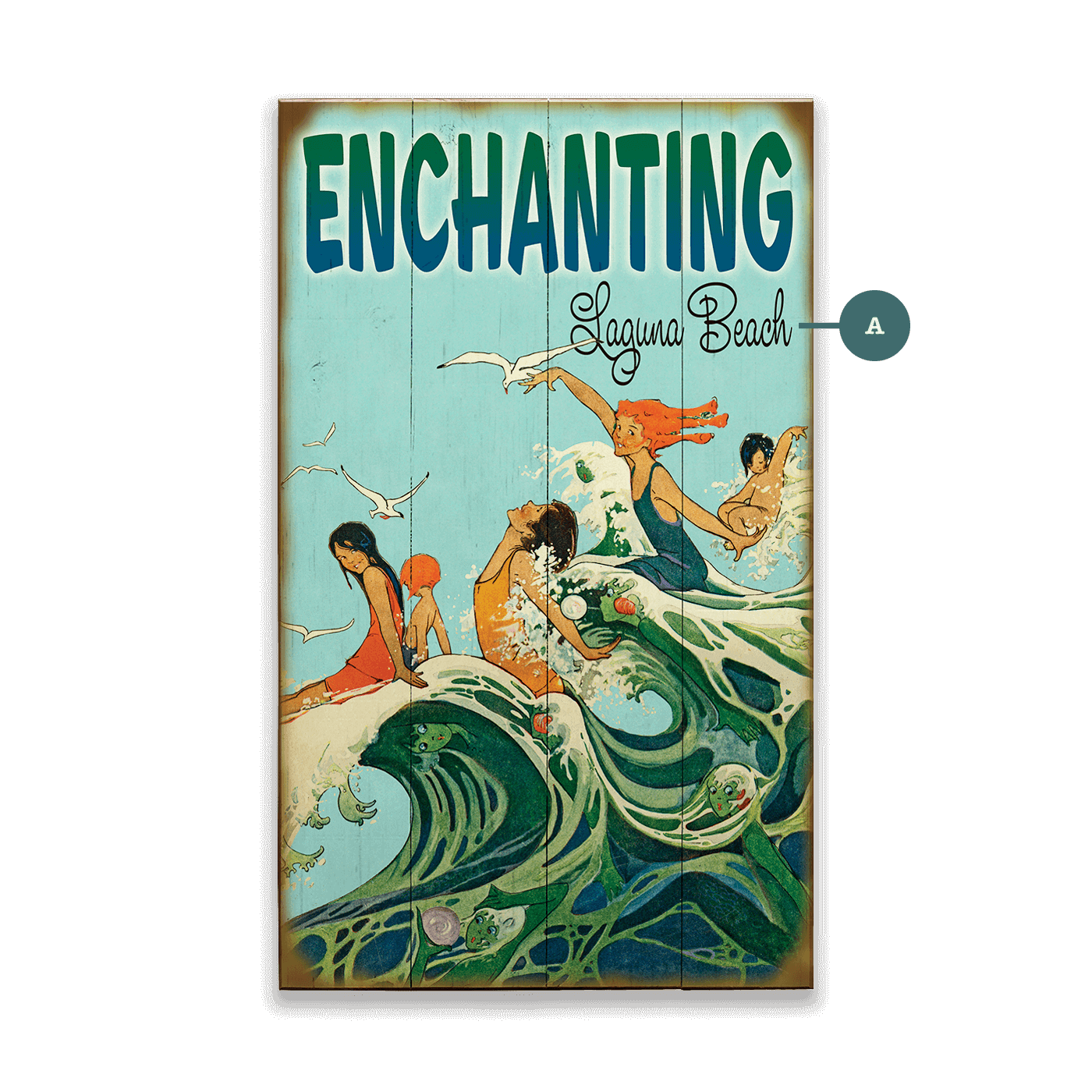 Enchanting Beach - Wood & Metal Wall Art