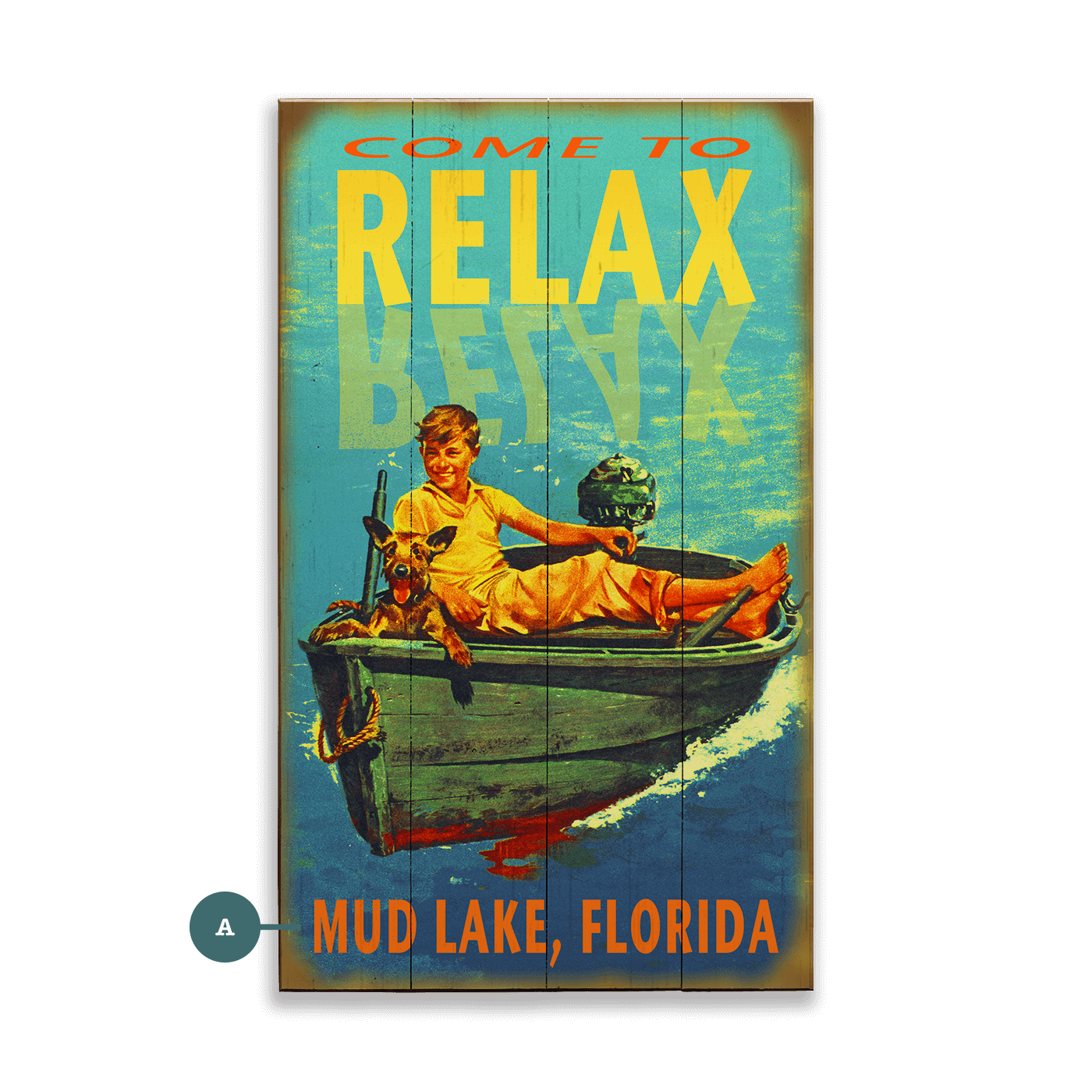 Come to Relax: Personalized - Wood & Metal Wall Art