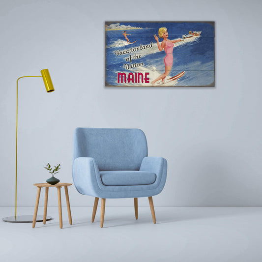 Vacationland of the Nation - Wood & Metal Wall Art