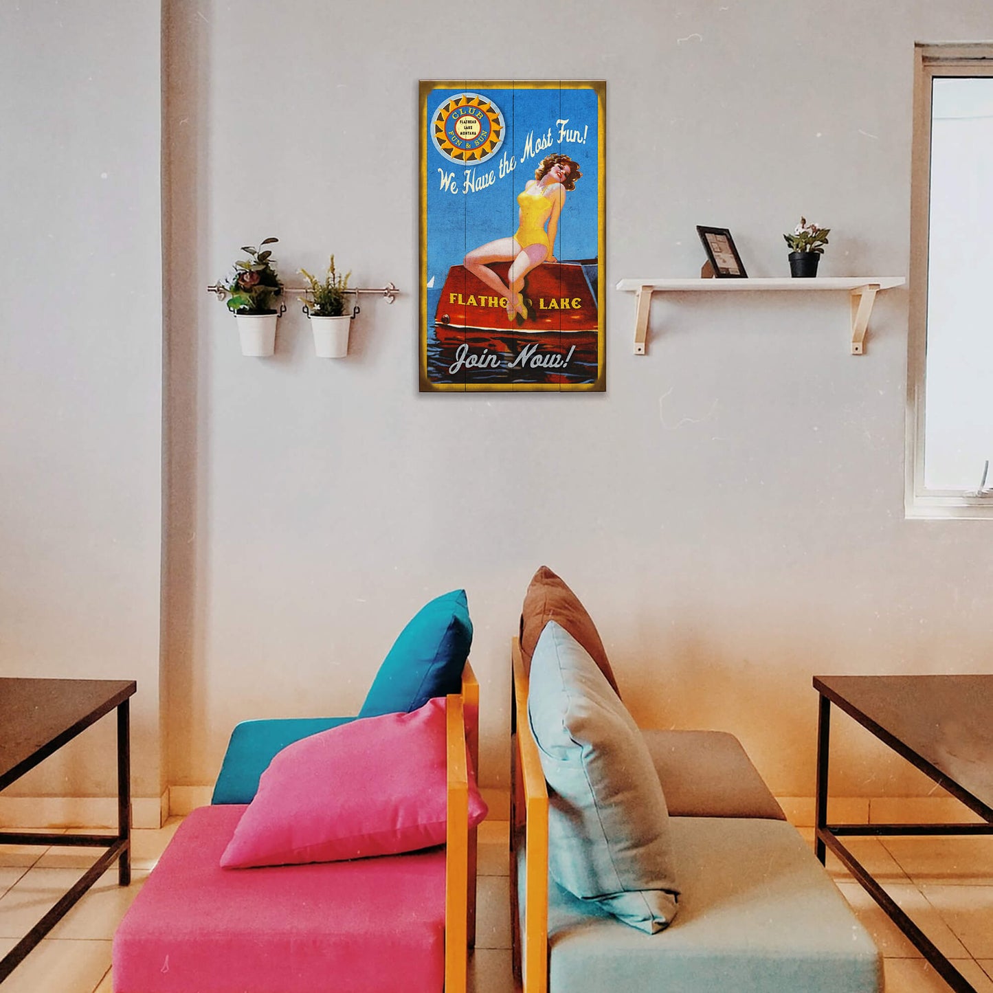 Club Fun & Sun - Wood & Metal Wall Art