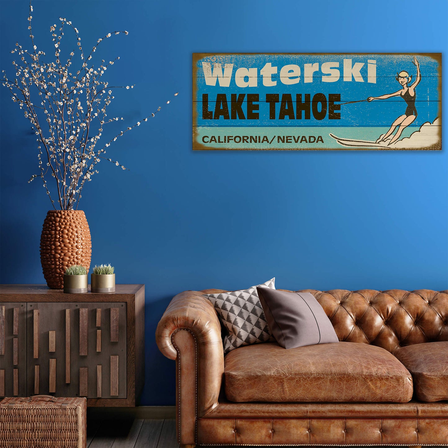 Waterski Wonderland - Wood & Metal Wall Art
