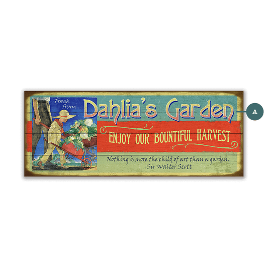 Dahlia's Garden - Wood & Metal Wall Art