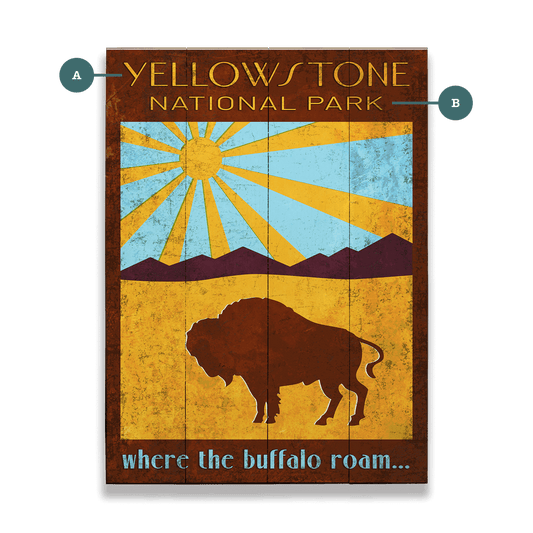 Where the Buffalo Roam - Wood & Metal Wall Art