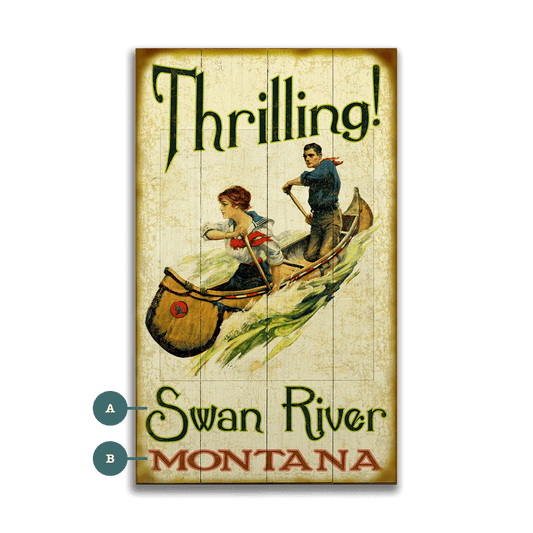 Thrilling River Ride - Wood & Metal Wall Art