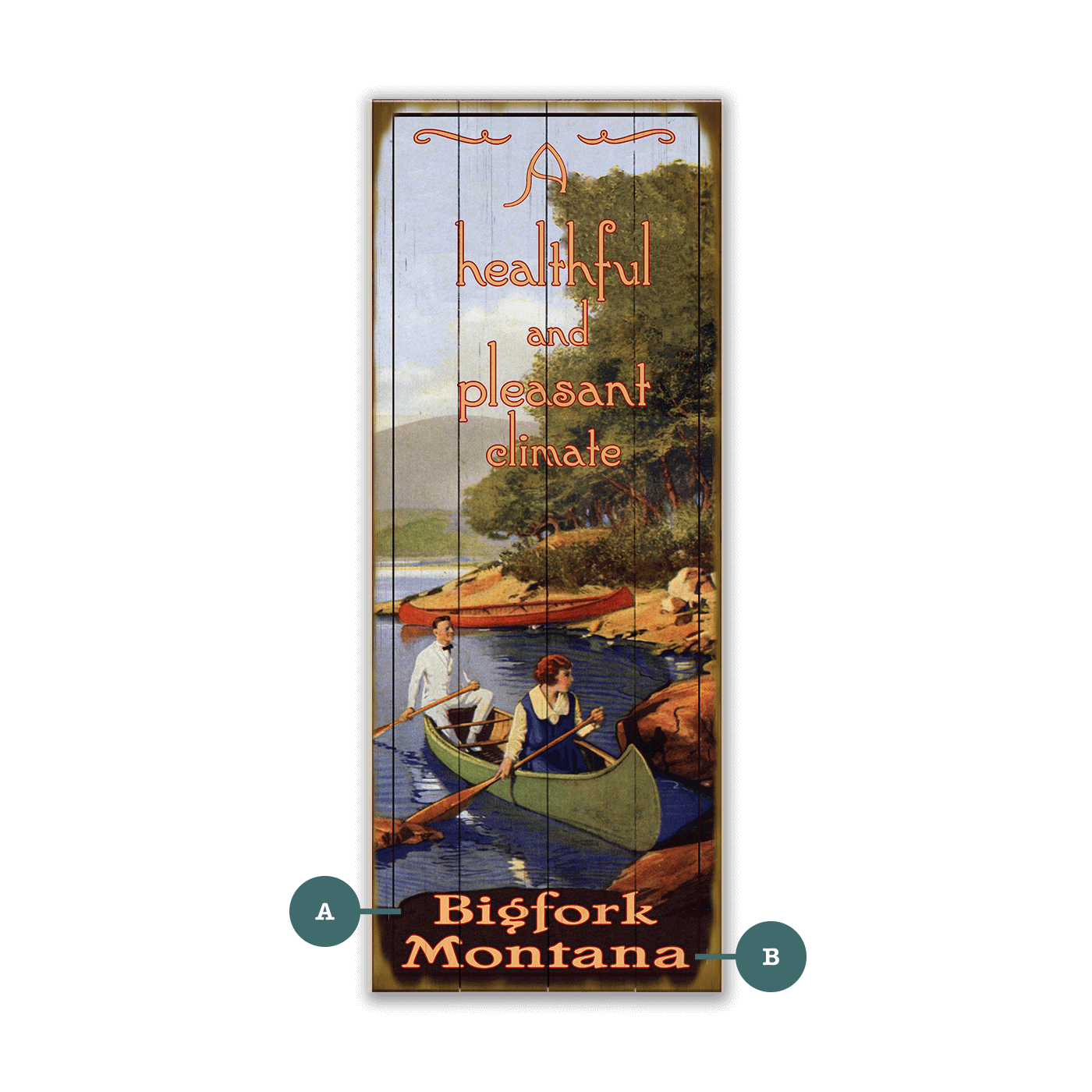 A Healthy and Pleasant Climate: Personalized - Wood & Metal Wall Art