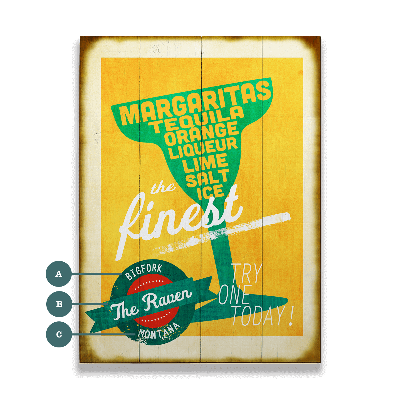 The Finest Margaritas - Wood & Metal Wall Art