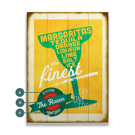 The Finest Margaritas - Wood & Metal Wall Art