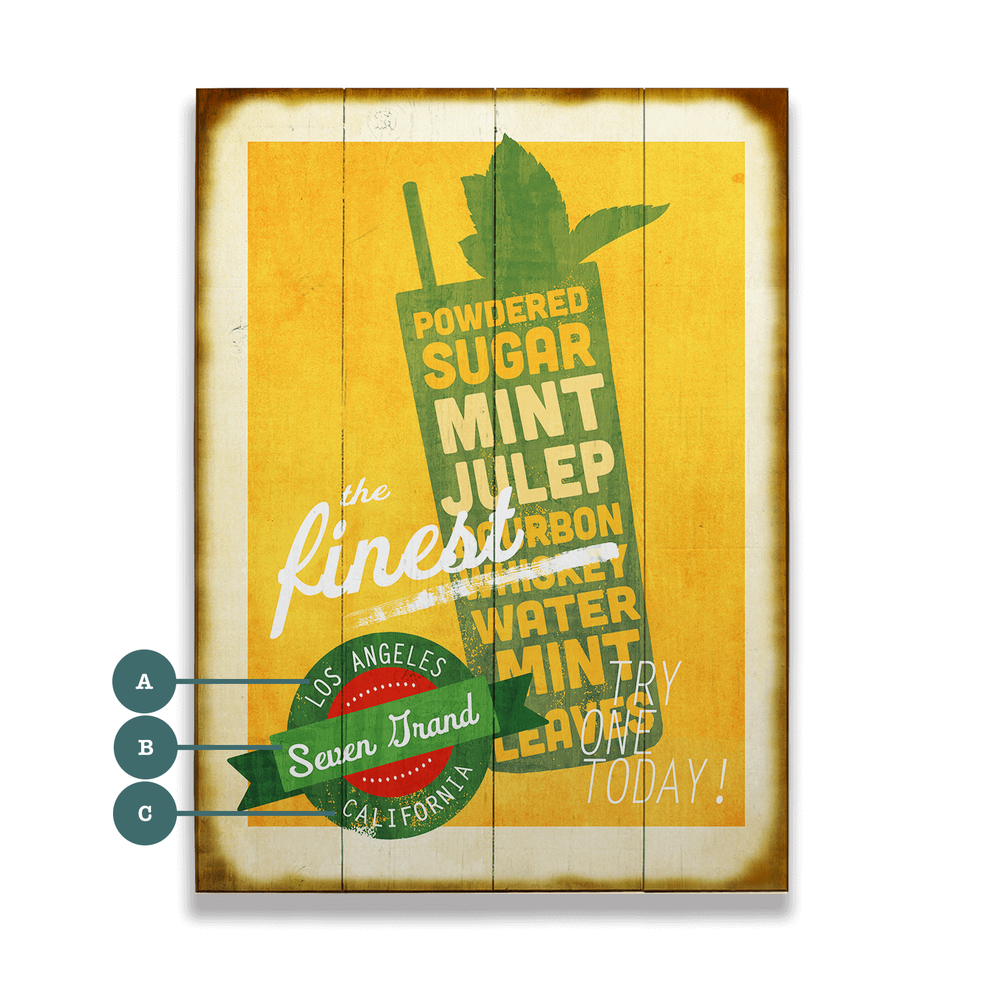 The Finest Mint Juleps - Wood & Metal Wall Art