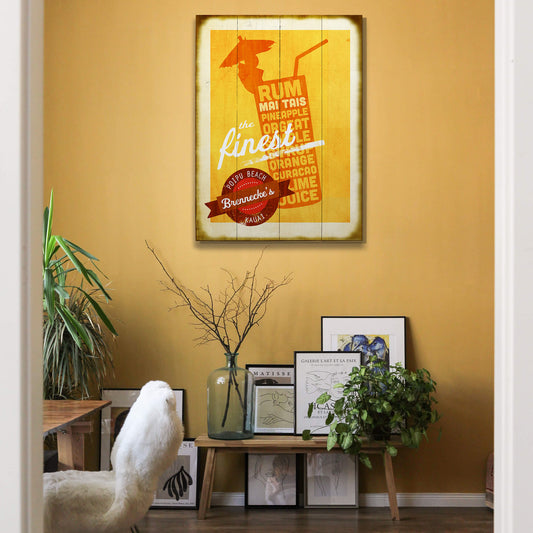The Finest Mai Tais - Wood & Metal Wall Art
