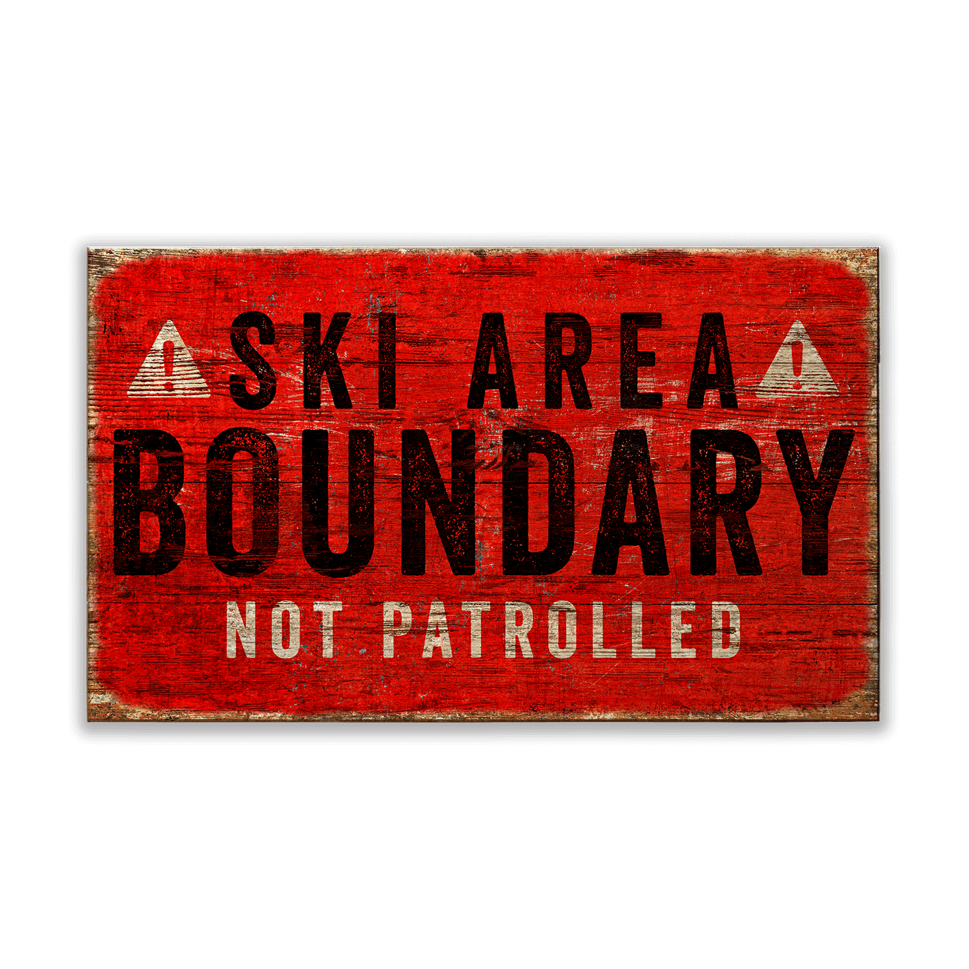 Ski Area Boundary: Generic - Wood & Metal Wall Art