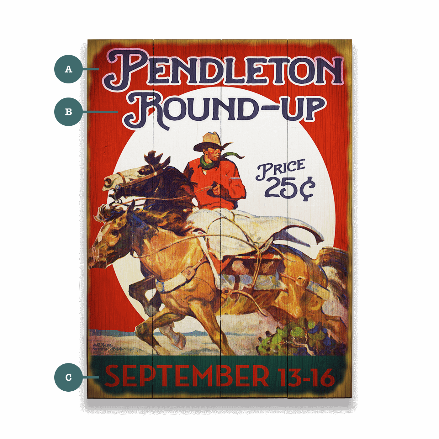 Cowboy Round-up - Wood & Metal Wall Art