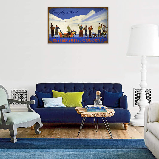 Come Play With Us! - Wood & Metal Wall Art