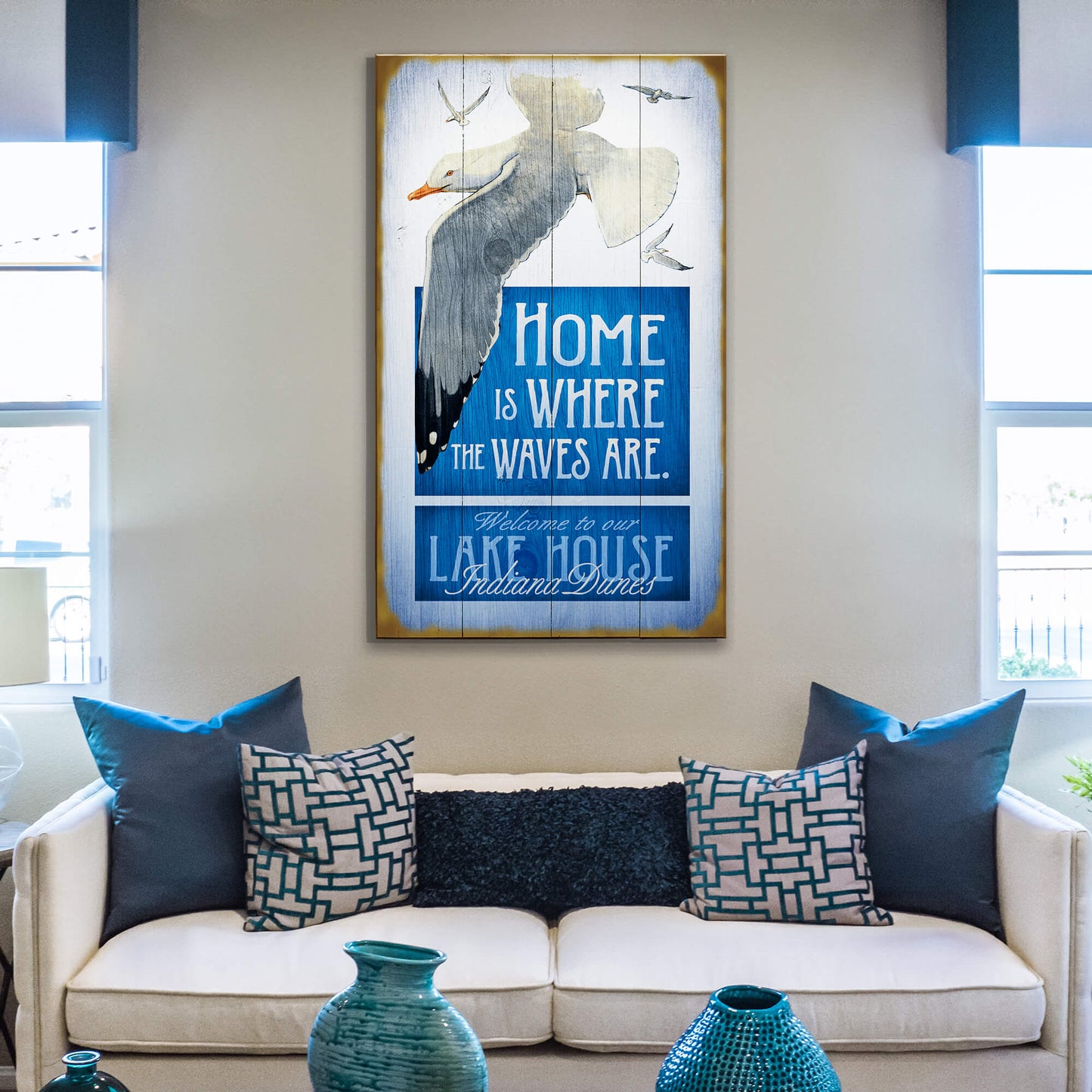 Home is Where the Waves Are - Wood & Metal Wall Art