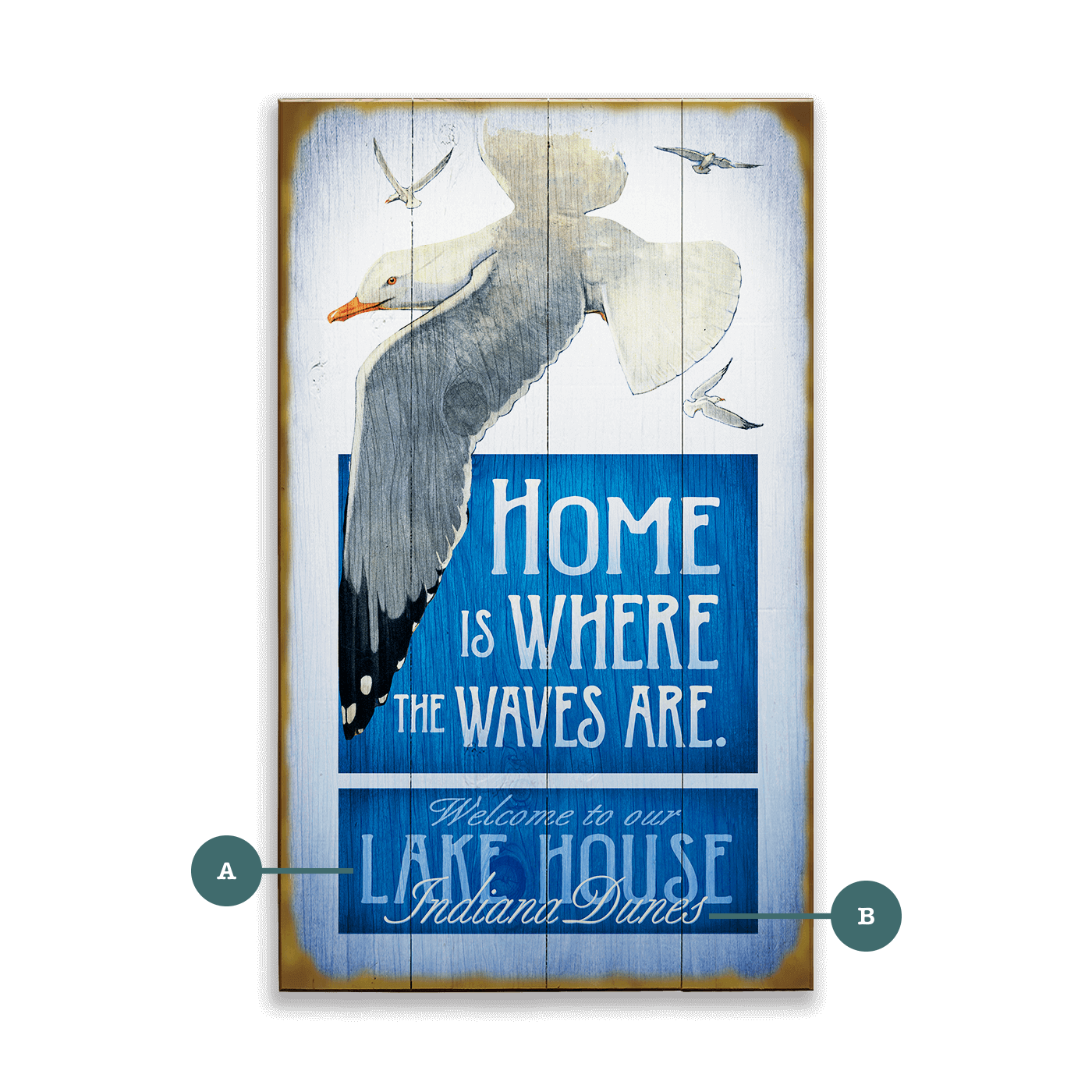 Home is Where the Waves Are - Wood & Metal Wall Art