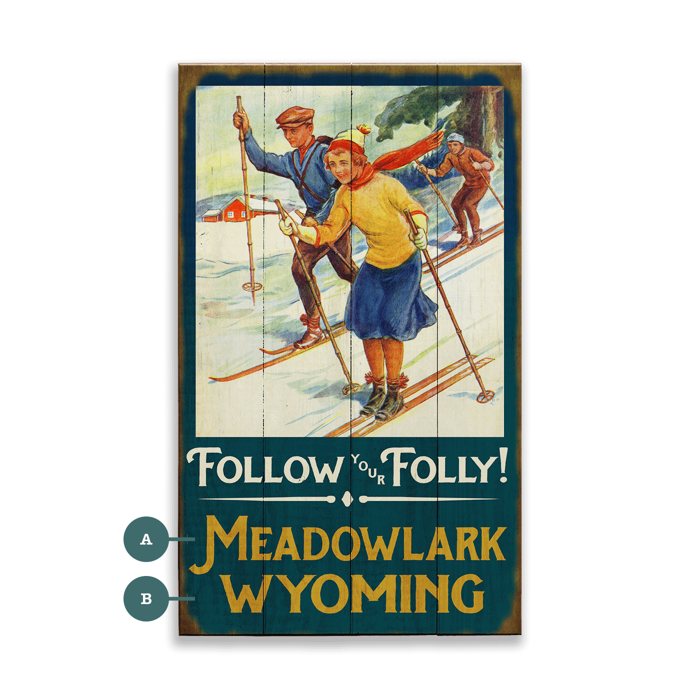 Follow Your Folly! - Wood & Metal Wall Art