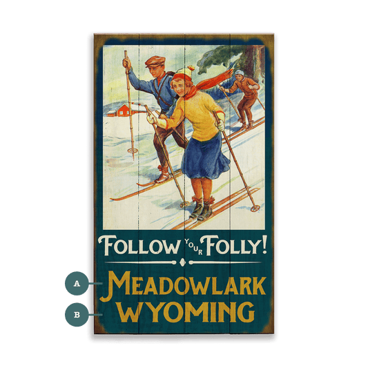 Follow Your Folly! - Wood & Metal Wall Art