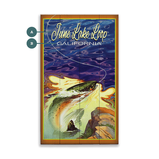 Fly Fishing at June Lake Loop - Wood & Metal Wall Art