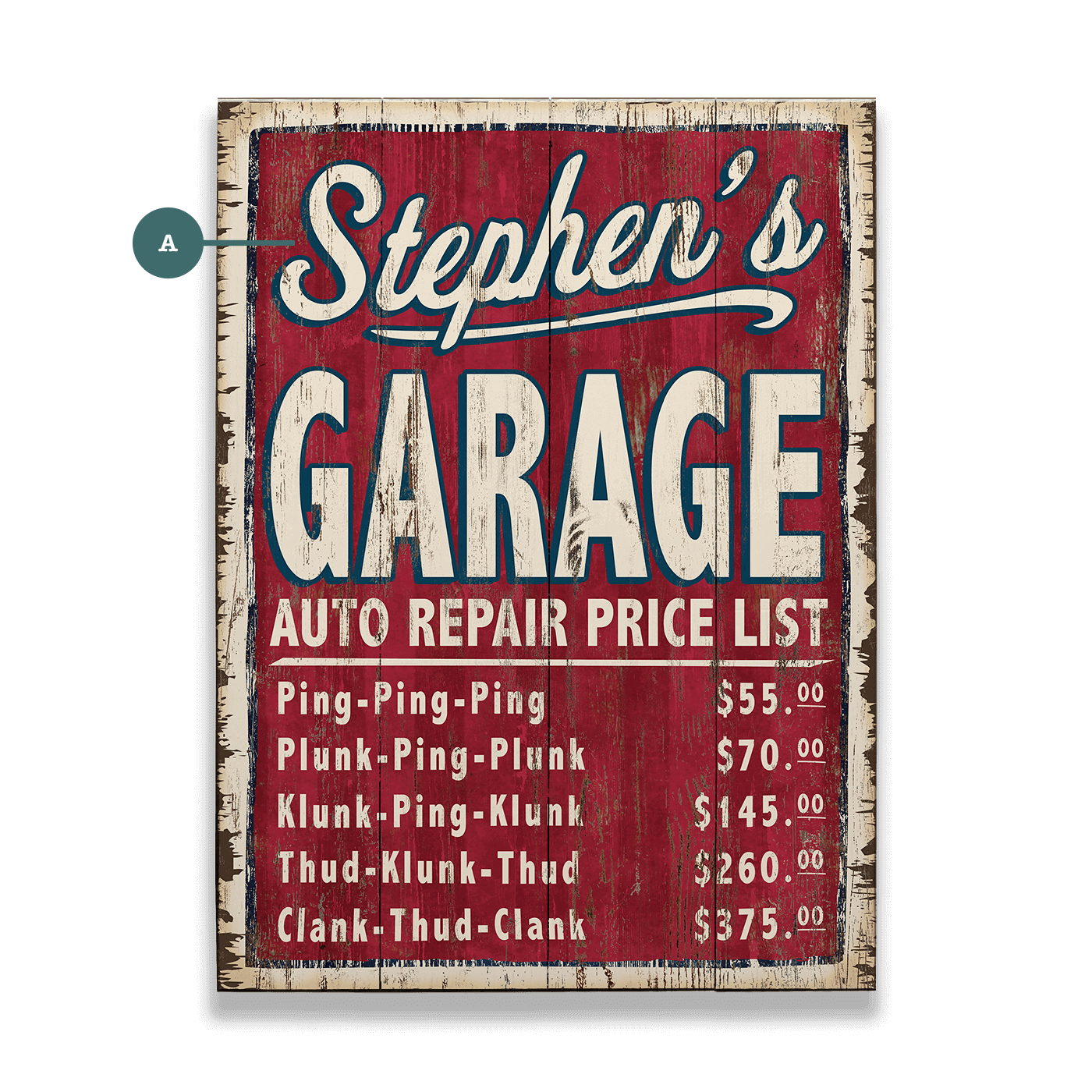 Auto Repair Garage Sign - Wood & Metal Wall Art
