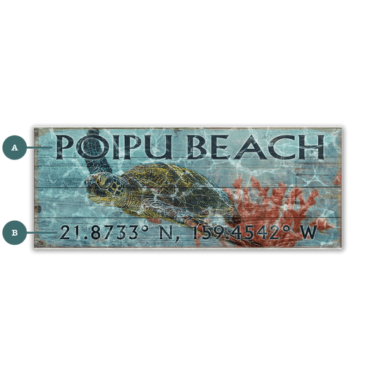 A Sea Turtle's Adventure - Wood & Metal Wall Art