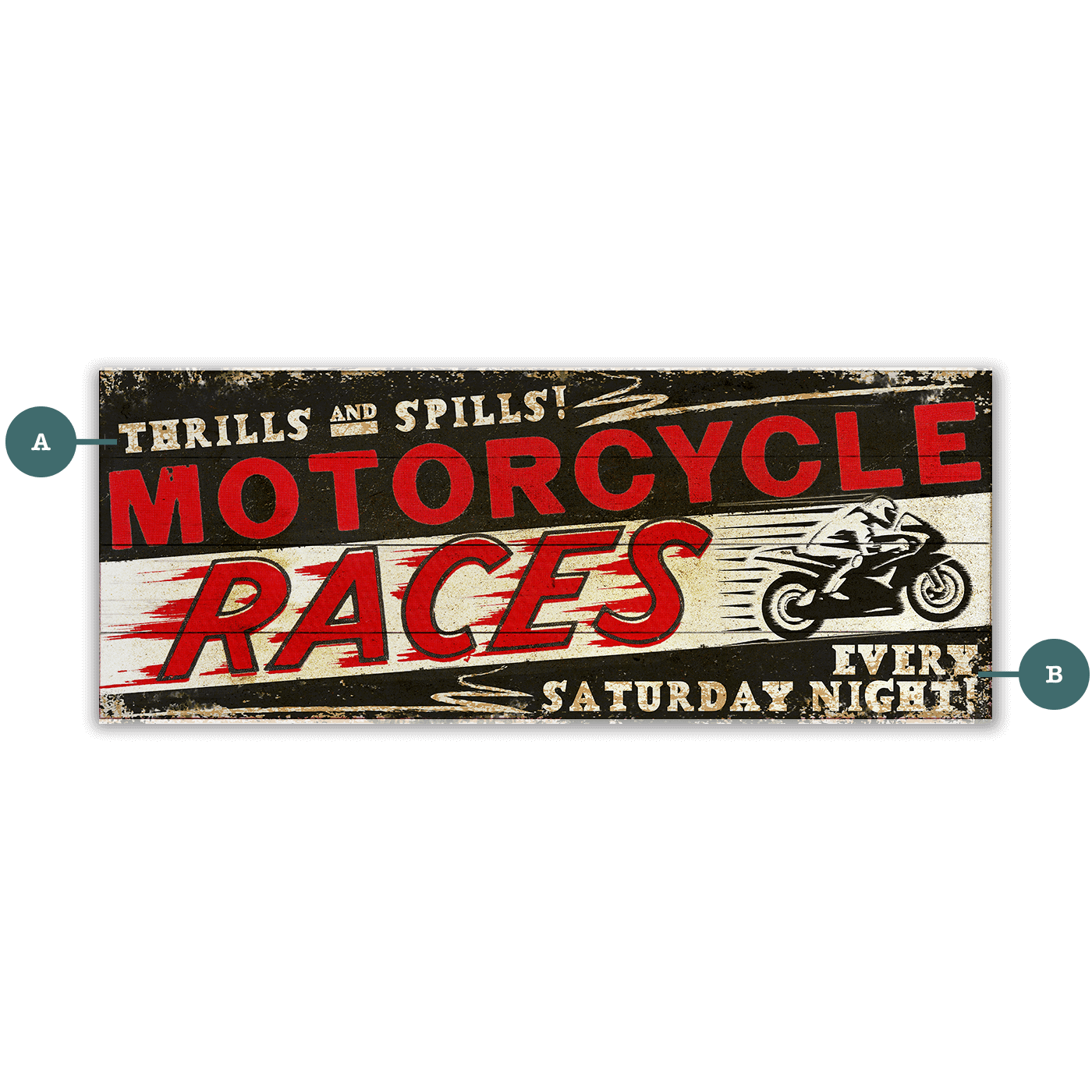 Thrills and Spills - Wood & Metal Wall Art