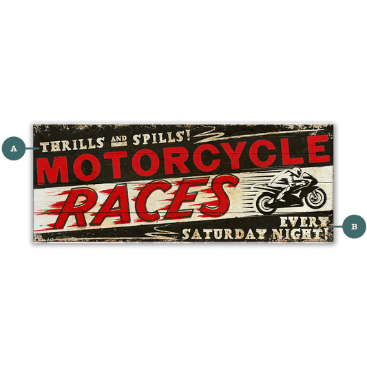 Thrills and Spills - Wood & Metal Wall Art