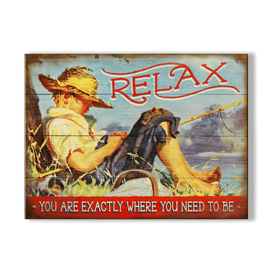 Relax by the Lake: Generic - Wood & Metal Wall Art