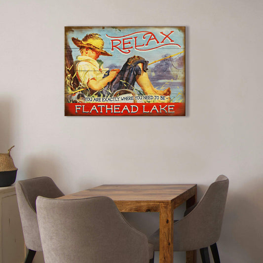 Relax by the Lake: Personalized - Wood & Metal Wall Art