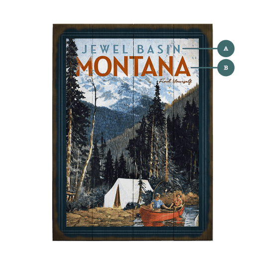 Find Yourself Canoe Camping - Wood & Metal Wall Art
