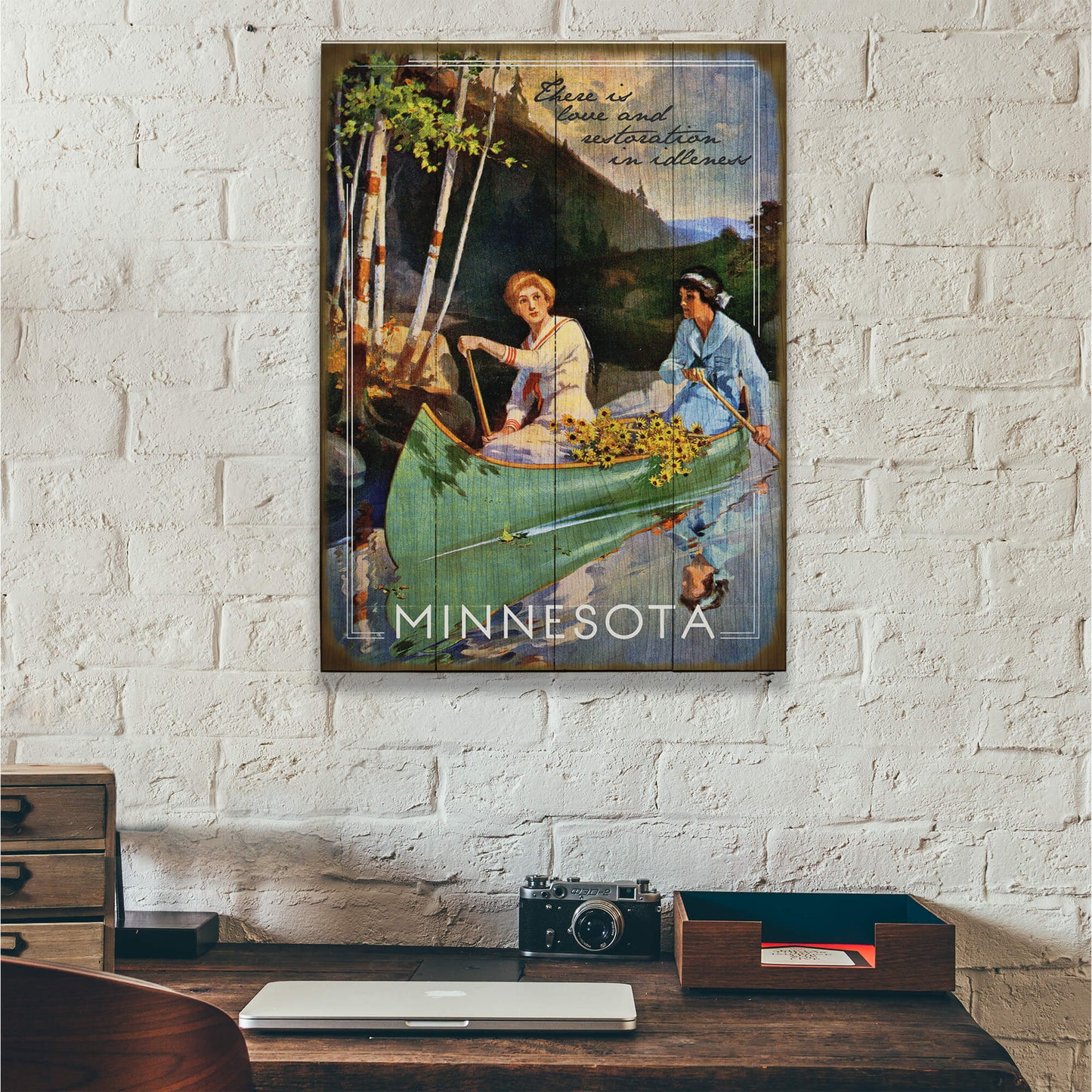 Relaxing Canoe Ride - Wood & Metal Wall Art