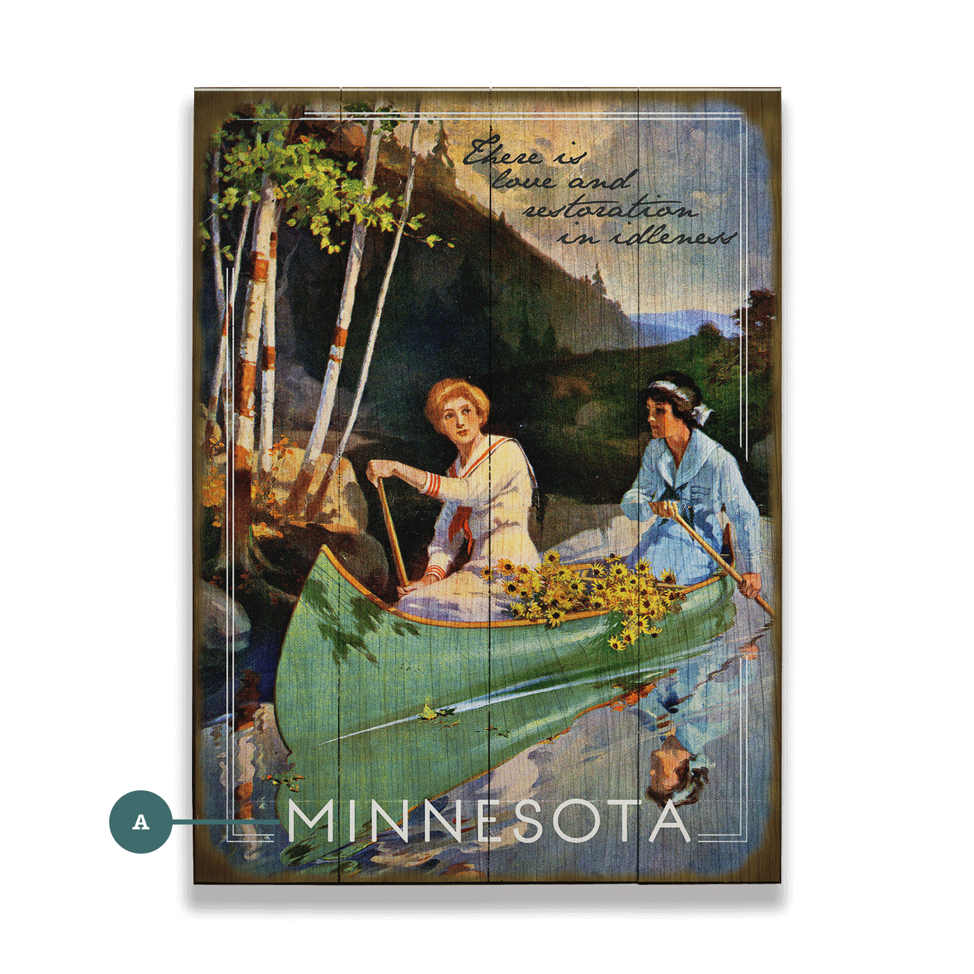 Relaxing Canoe Ride - Wood & Metal Wall Art