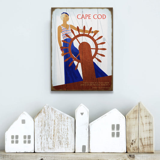 A Tall Ship and a Star to Sail Her By - Wood & Metal Wall Art
