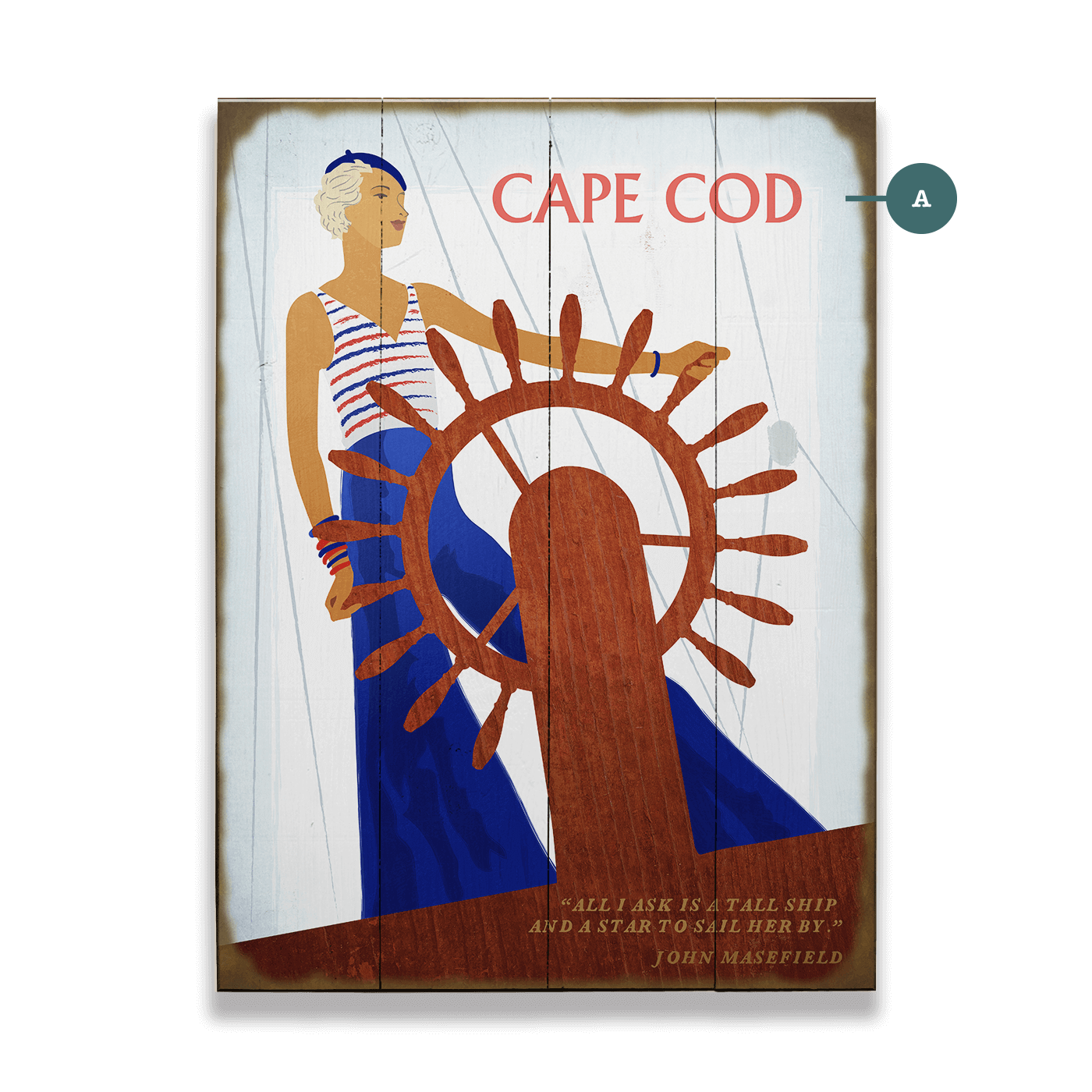 A Tall Ship and a Star to Sail Her By - Wood & Metal Wall Art
