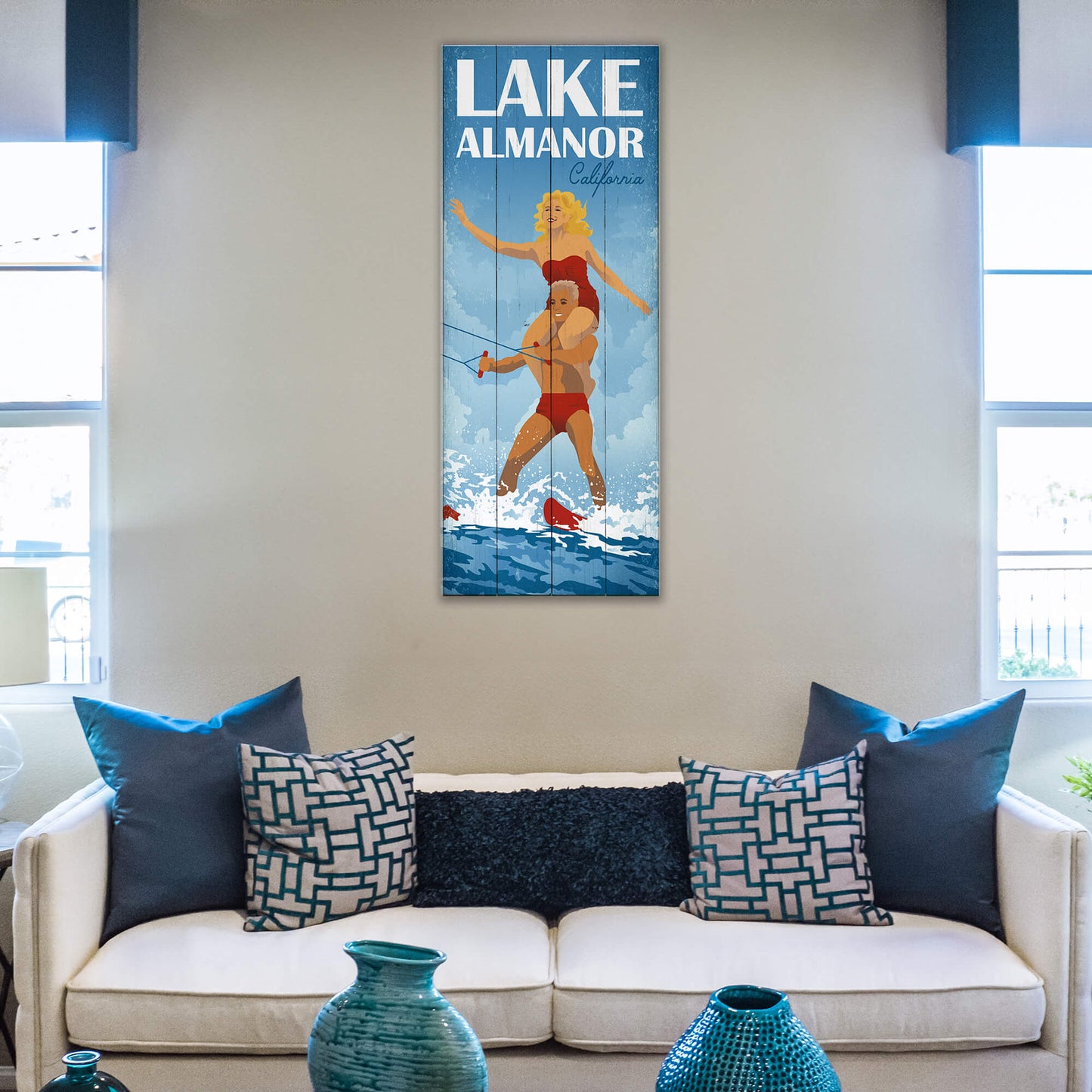 Stacked Water Sports - Wood & Metal Wall Art