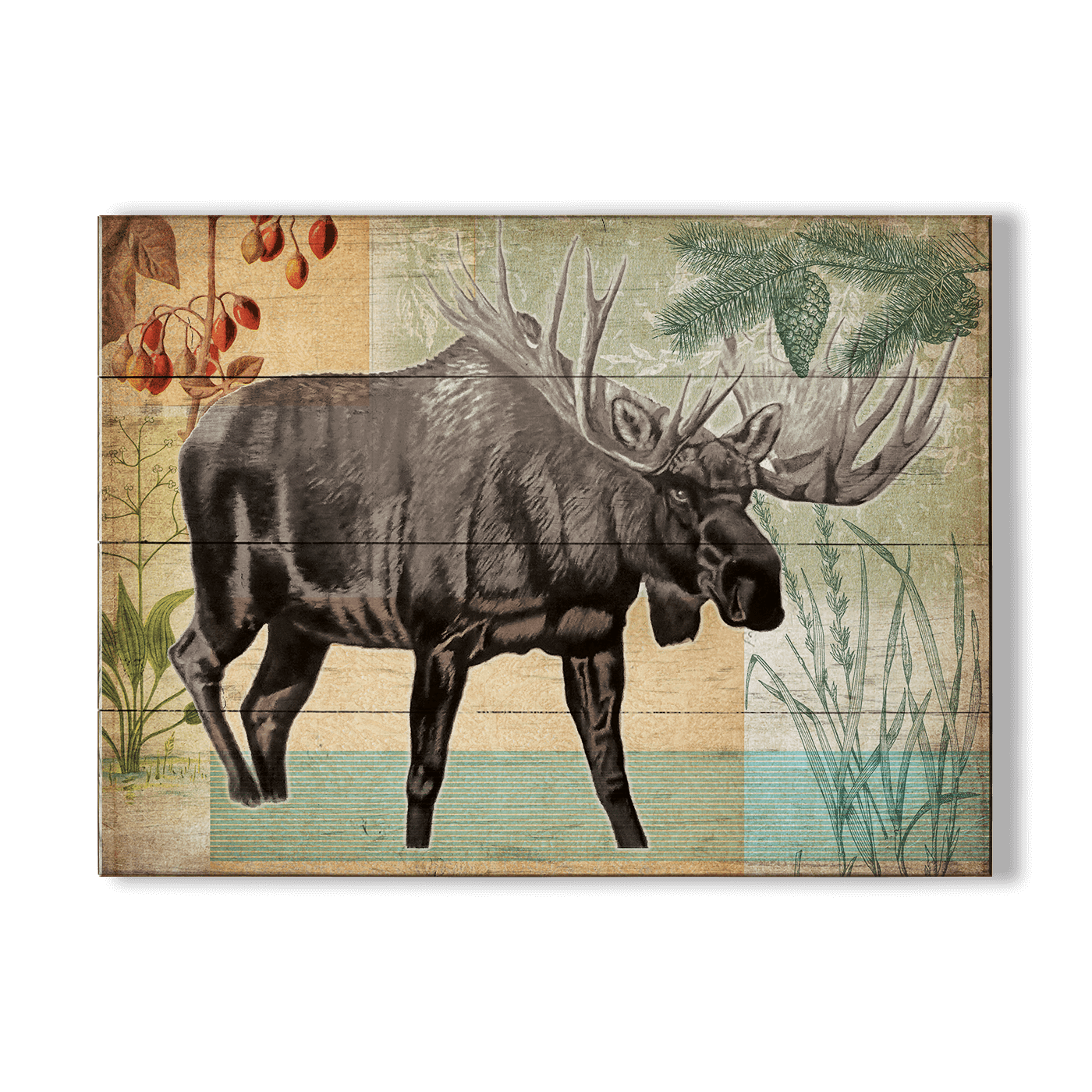 Wildwood Moose - Wood & Metal Wall Art