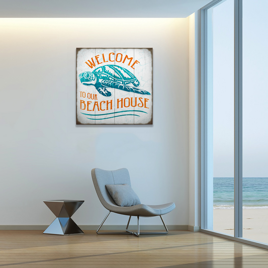 Turtle Beach House - Generic - Wood & Metal Wall Art