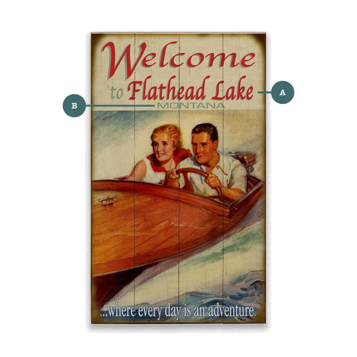 Where Every Day is an Adventure: Version 1 - Wood & Metal Wall Art
